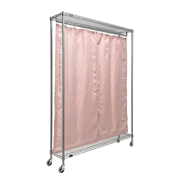 Quantum Storage Systems 78"H - Double Curtain, 2 Shelf Wire Shelving Unit WRC74-1260GY-2PC - main